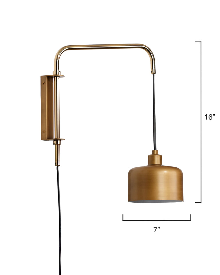 JENO SWING ARM WALL SCONCE,