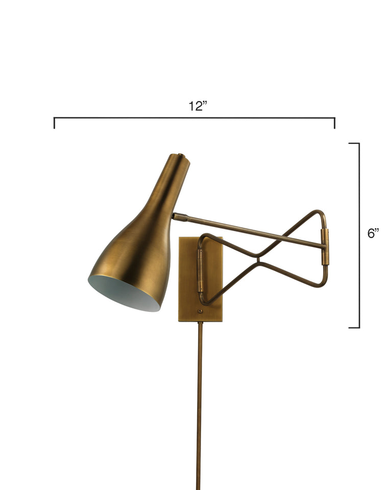 LENZ SWING ARM WALL SCONCE