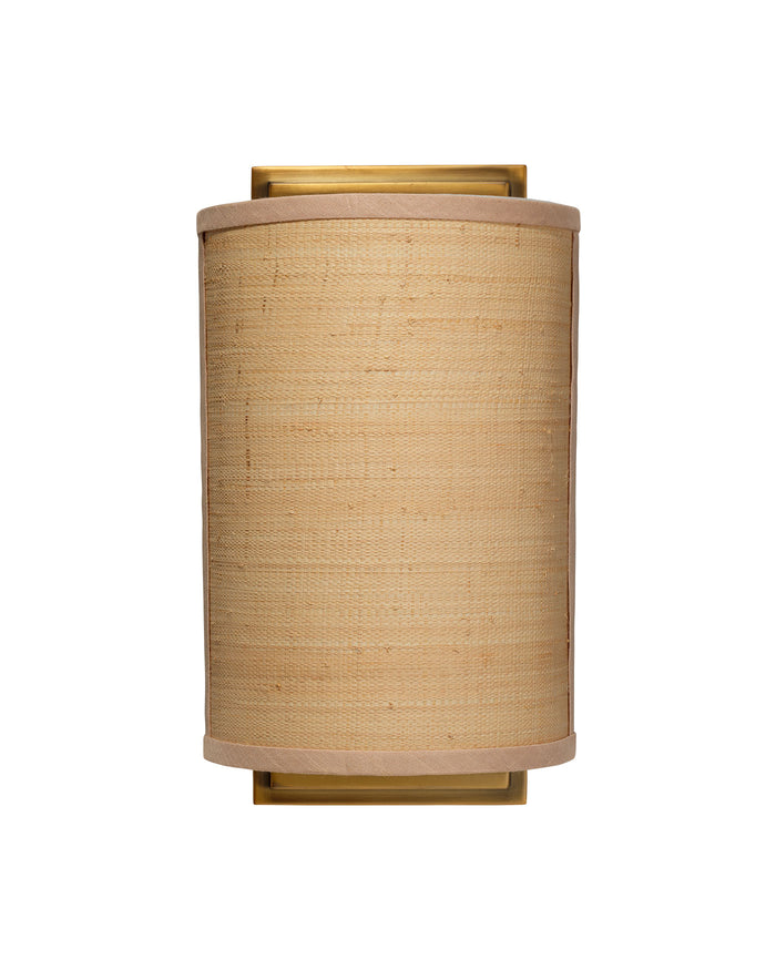 RILEY WALL SCONCE, RAFFIA