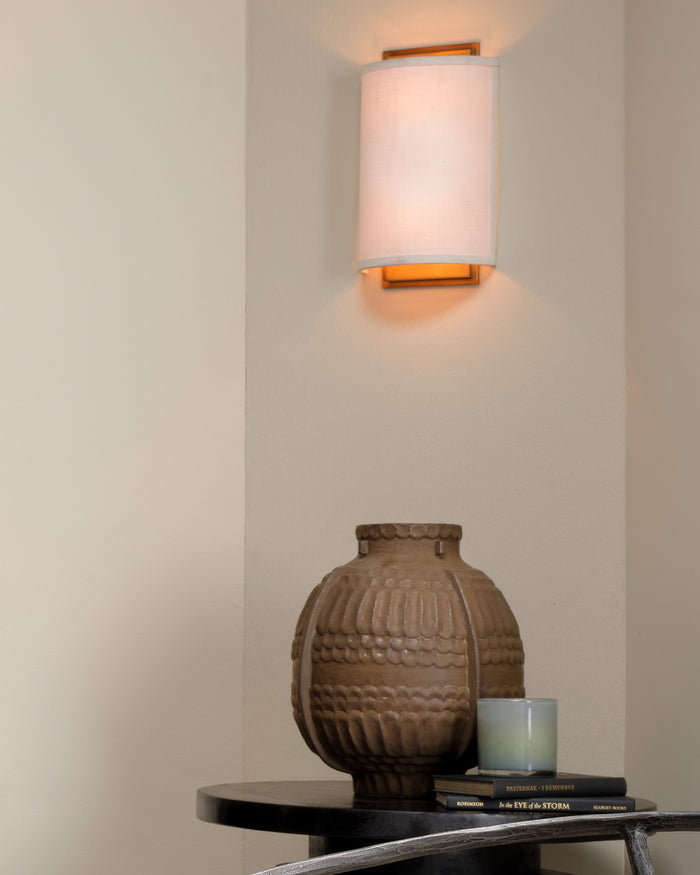 RILEY WALL SCONCE, RAFFIA