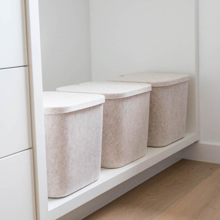 The Sculpted Bin - Original with Lid | Set of 3 | STORAGE
