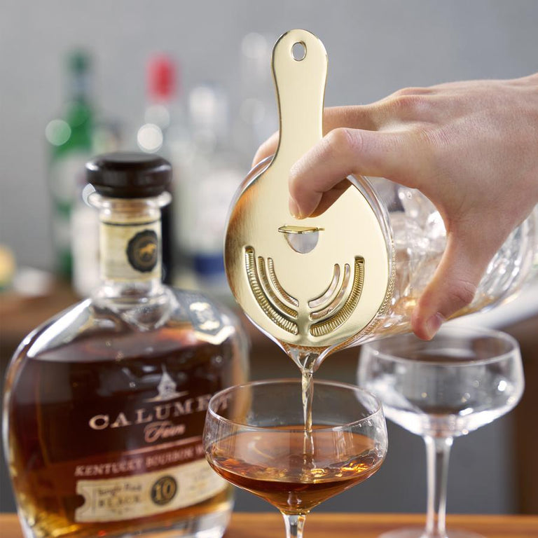 GOLD HAWTHORNE STRAINER | COCKTAIL ENTERTAINING