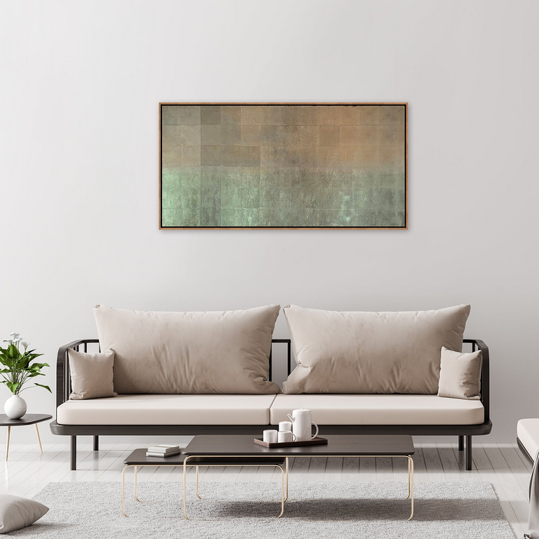 Patina Horizon I by Barclay Butera | stretched canvas wall art