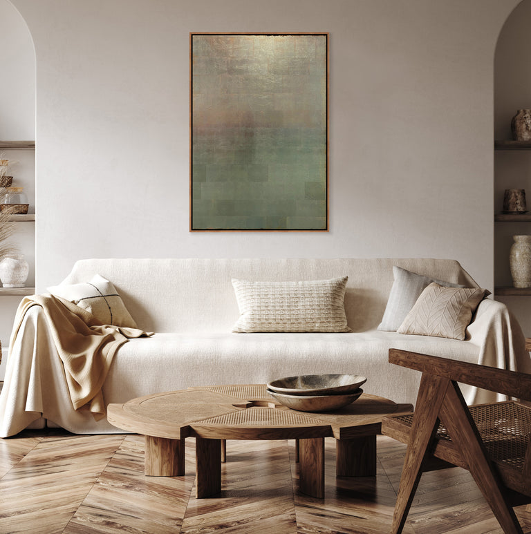 Patina Horizon IV by Barclay Butera | stretched canvas wall art