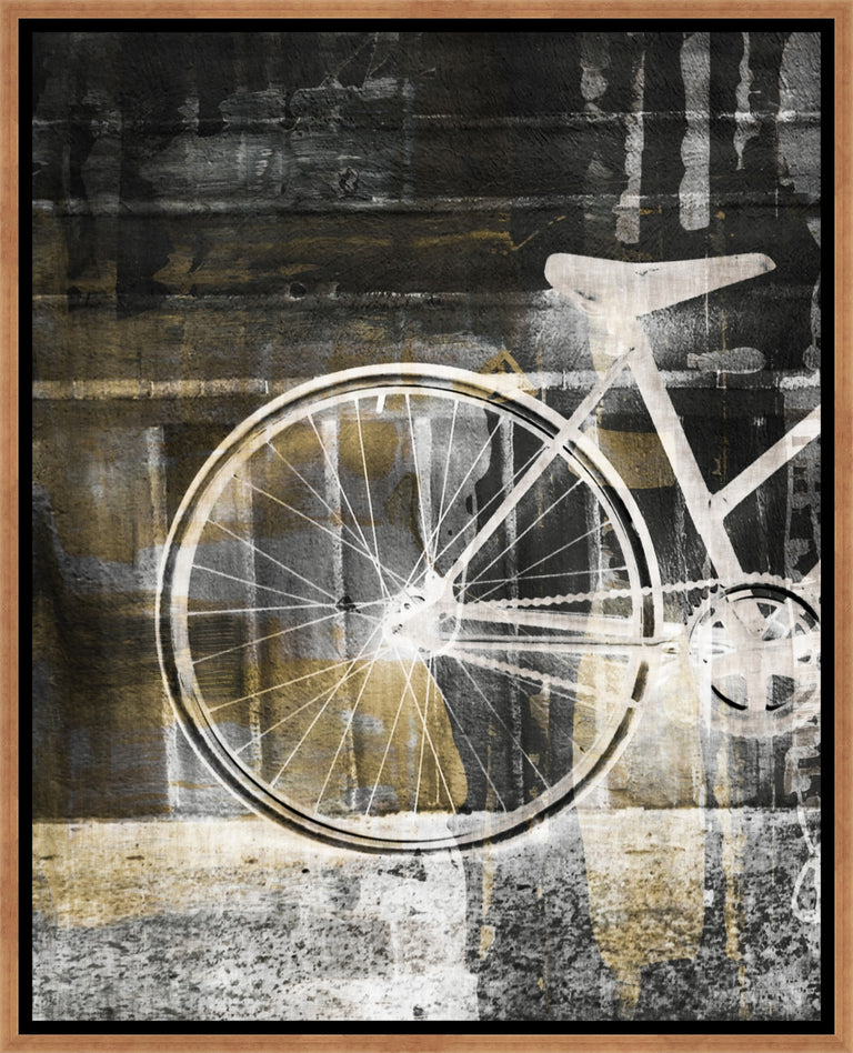 Corner Detail of Rolling Downtown by Zoey Riley | stretched canvas wall art