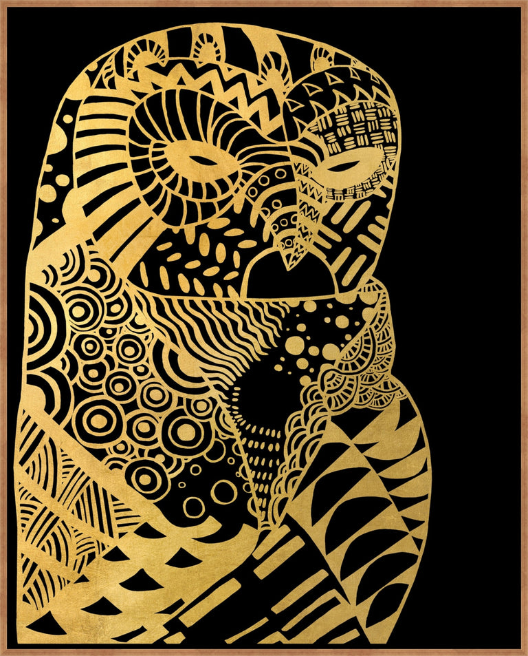 Owl in Black by Carey Moretti | stretched canvas wall art