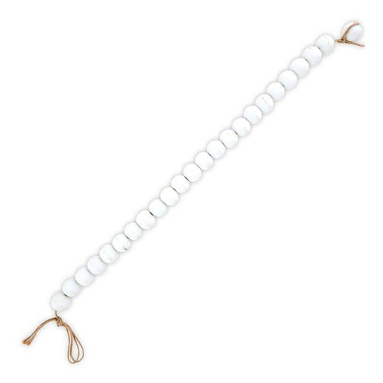 WHITE GLASS DECOR BEADS