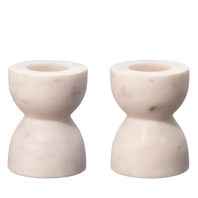 PETIT MARBLE CANDLESTICKS SET OF 1