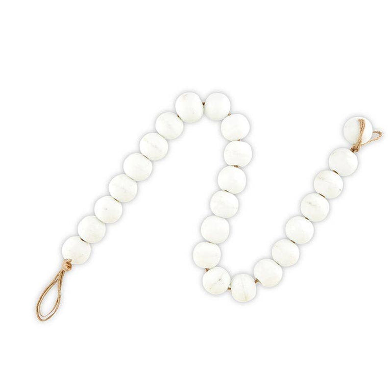 WHITE GLASS DECOR BEADS