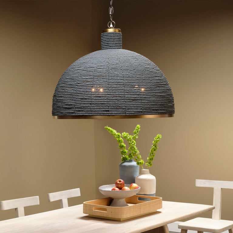 BIG SUR CHANDELIER IN SLATE BLUE