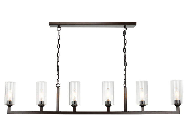 LINEAR 6 LIGHT CHANDELIER