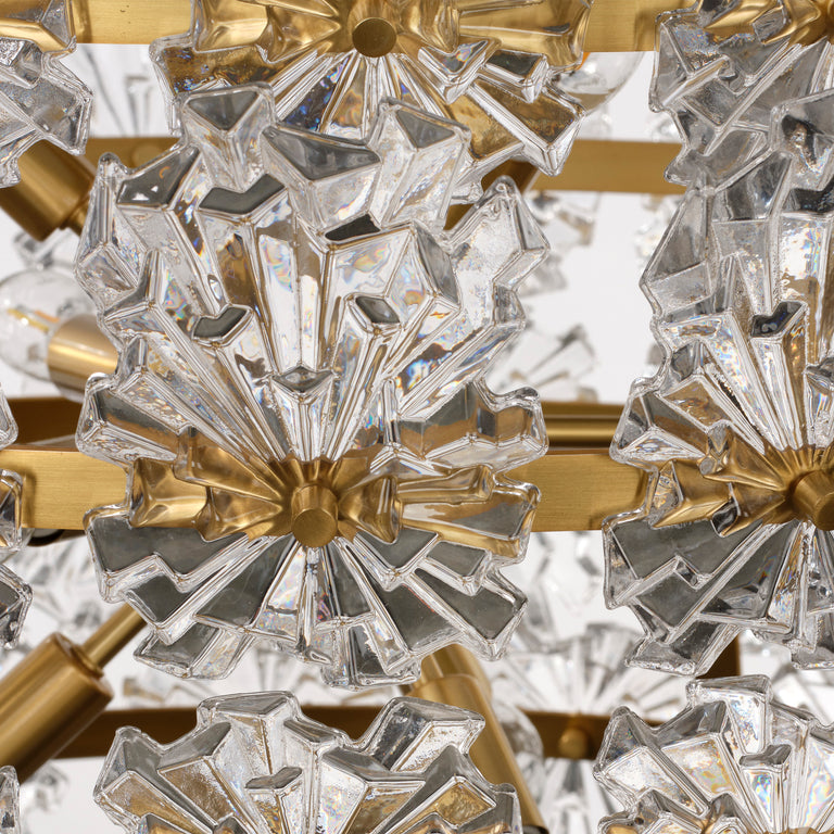 CHANDELIER, MOLDED GLASS