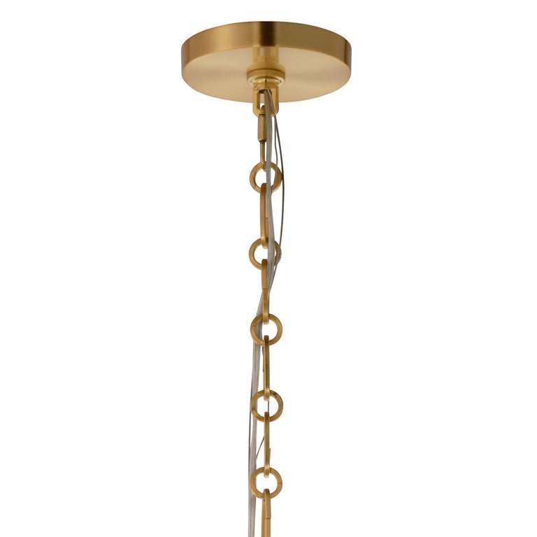 CHANDELIER, MOLDED GLASS
