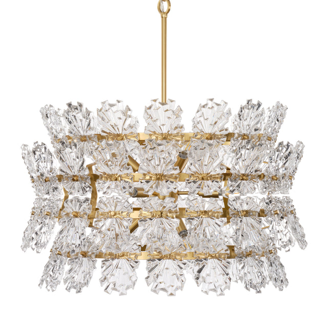 CHANDELIER, MOLDED GLASS