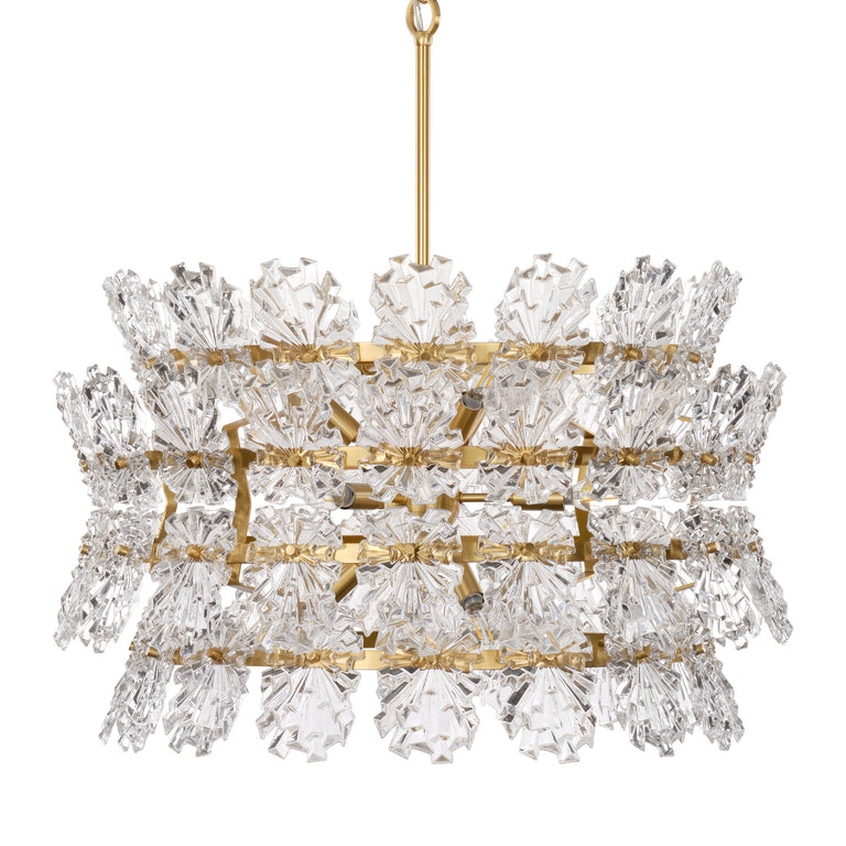 CHANDELIER, MOLDED GLASS