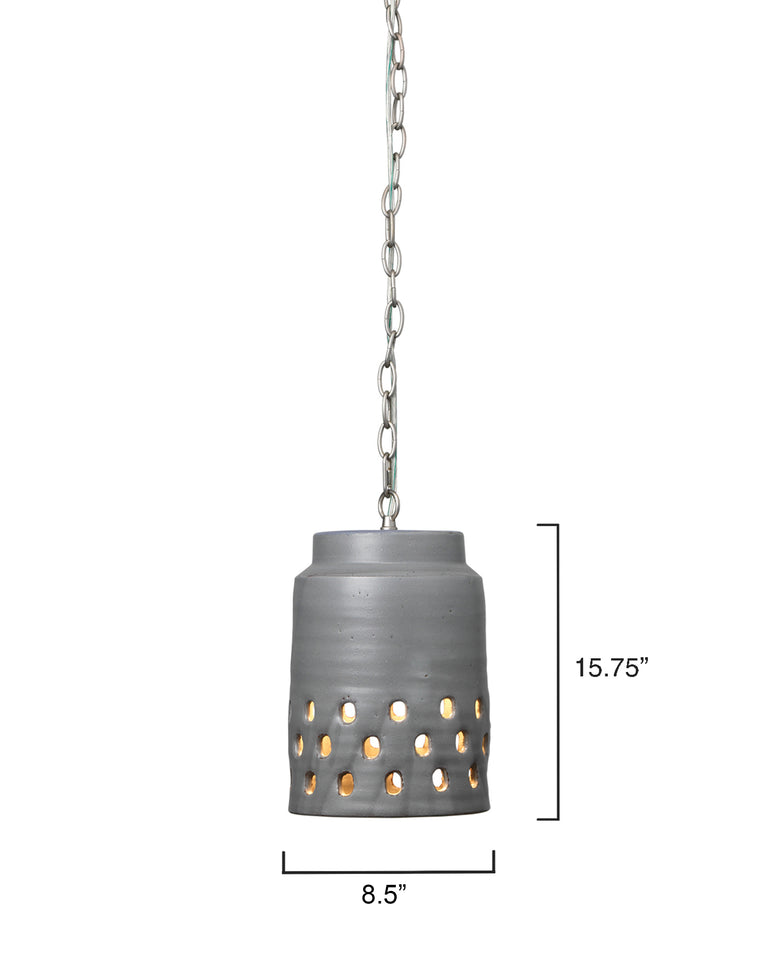 LONG PERFORATED PENDANT