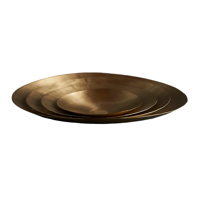 Artisan Brass Plates Assorted - Set of 4