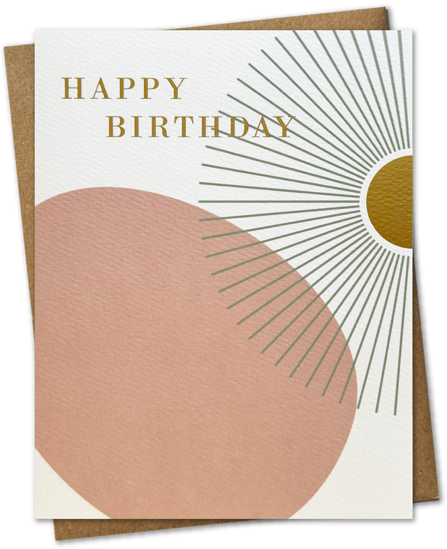 LUXE | Gold Foil Modern Starburst Birthday Card  | GREETING CARD - BIRTHDAY
