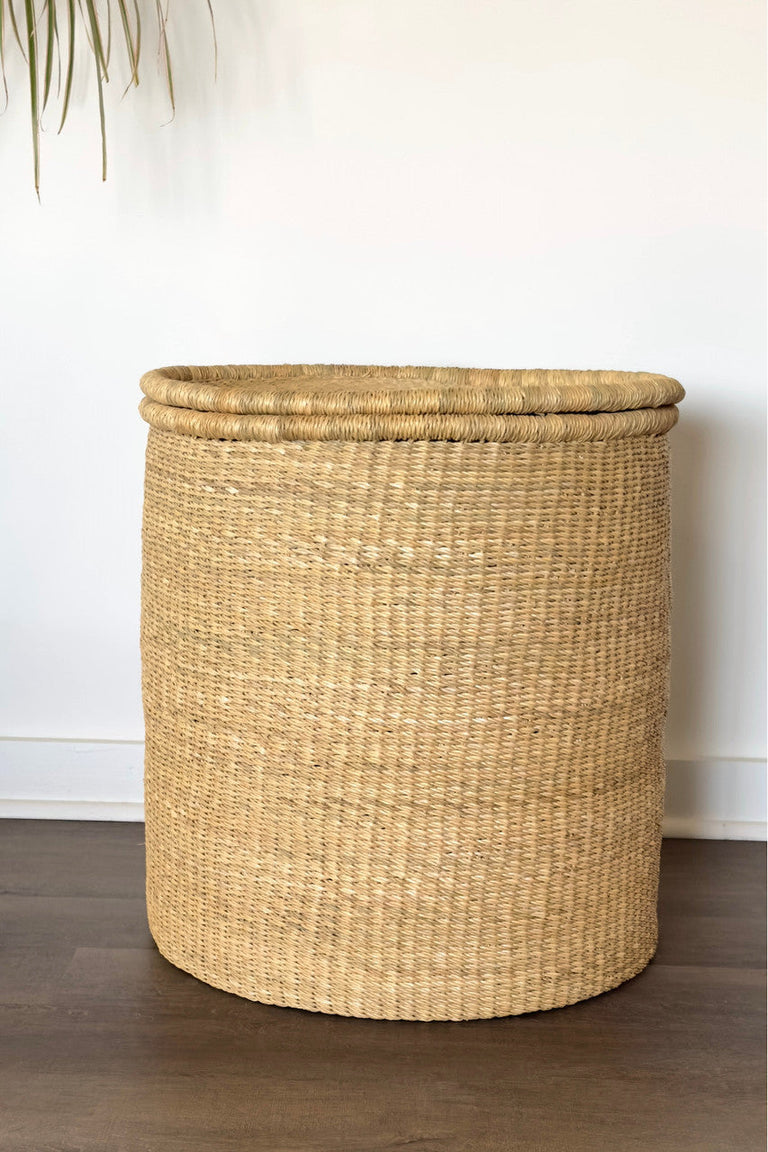 Lidded Hamper - Natural | BASKETS
