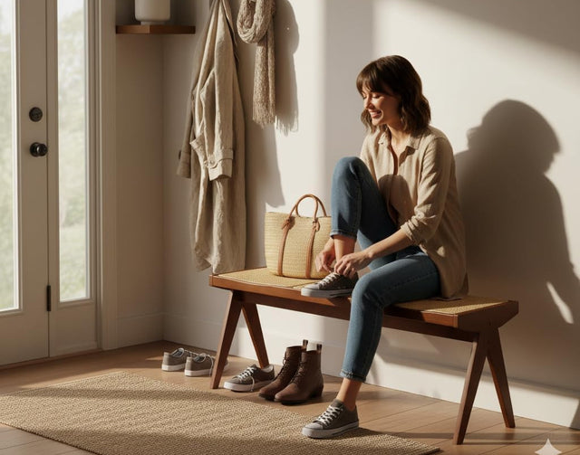 NANMU & RATTAN BENCH