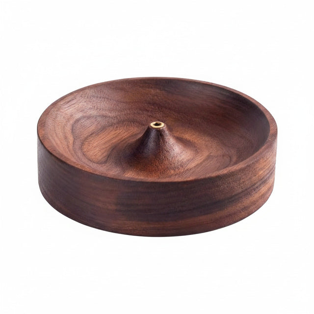 BLACK WALNUT DISC INCENSE HOLDER
