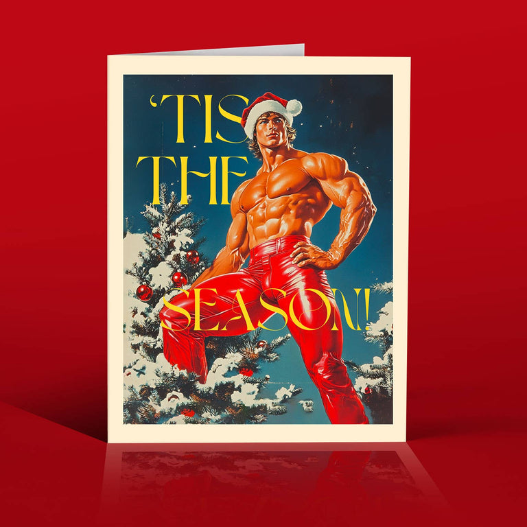TIS THE SEXY SEASON christmas, gay, holiday card