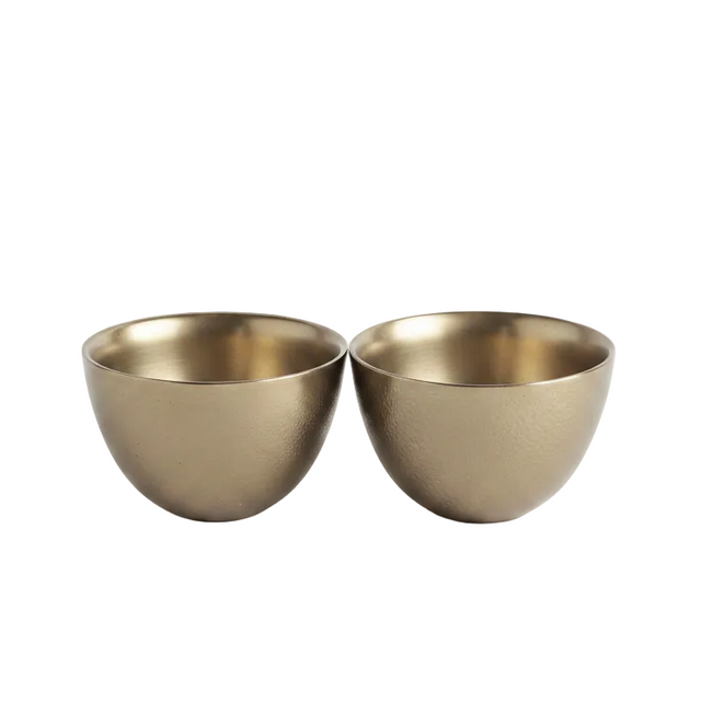 Stinson Antique Brass Pinch Bowls - Set of 2