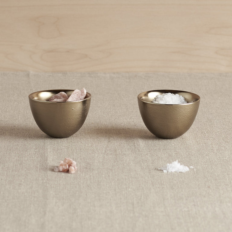 Stinson Antique Brass Pinch Bowls - Set of 2
