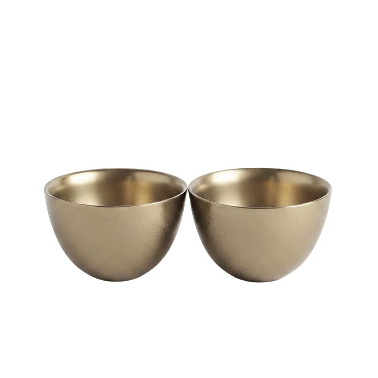 Stinson Antique Brass Pinch Bowls - Set of 2