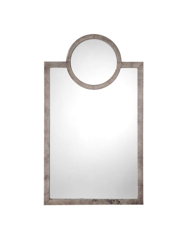 KEYSTONE MIRROR, DOVE ASH VELLUM