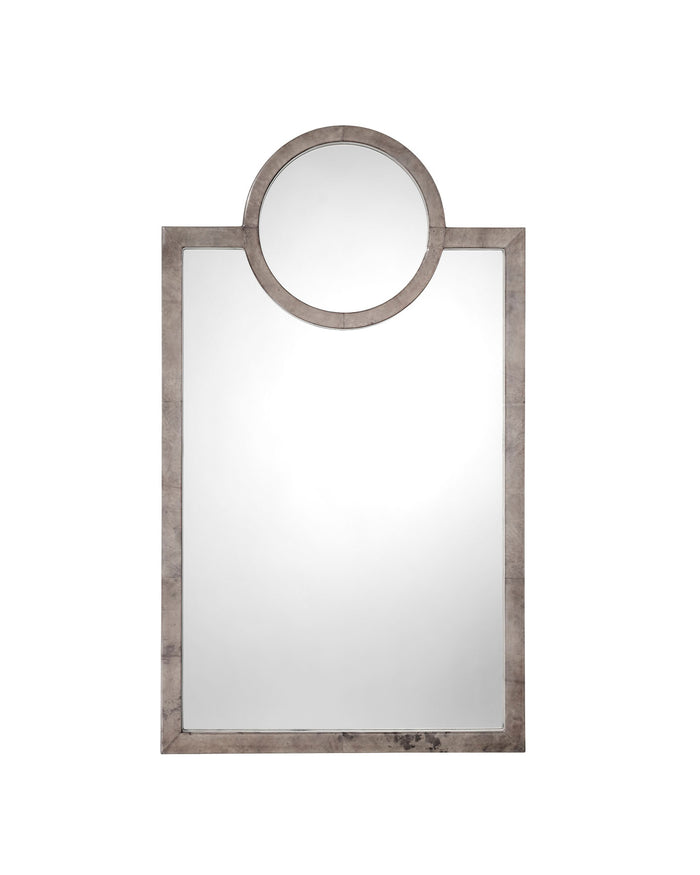 KEYSTONE MIRROR, DOVE ASH VELLUM