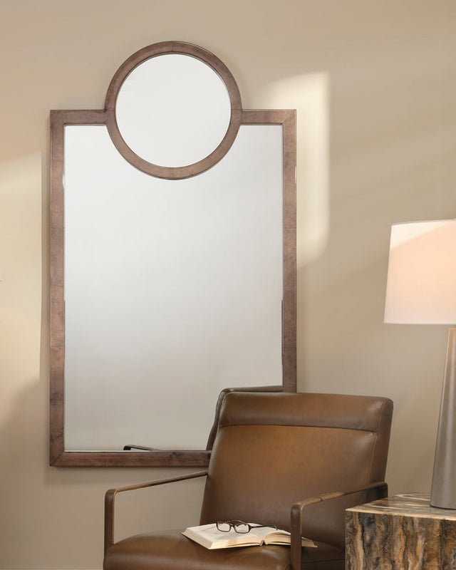KEYSTONE MIRROR, DOVE ASH VELLUM