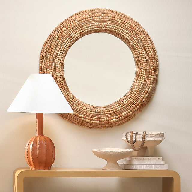 STRAND BEADED MIRROR