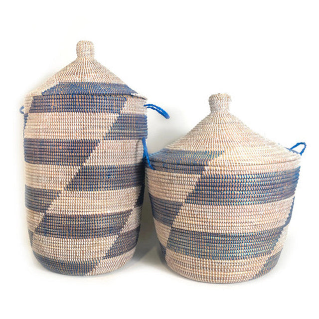 Large Storage Basket - Blue Stripe | BASKETS