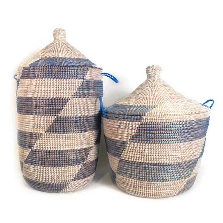 Large Storage Basket - Blue Stripe | BASKETS