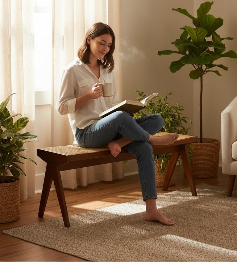 NANMU & RATTAN BENCH
