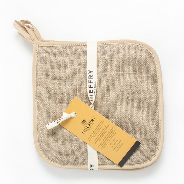 THIEFFRY BELGIAN LINEN POTHOLDER, RAW NATURAL | 
