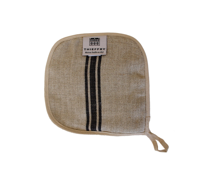 THIEFFRY BELGIAN LINEN POTHOLDER, BLACK | 