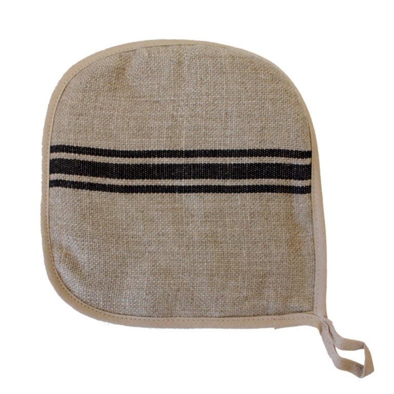 THIEFFRY BELGIAN LINEN POTHOLDER, BLACK | 