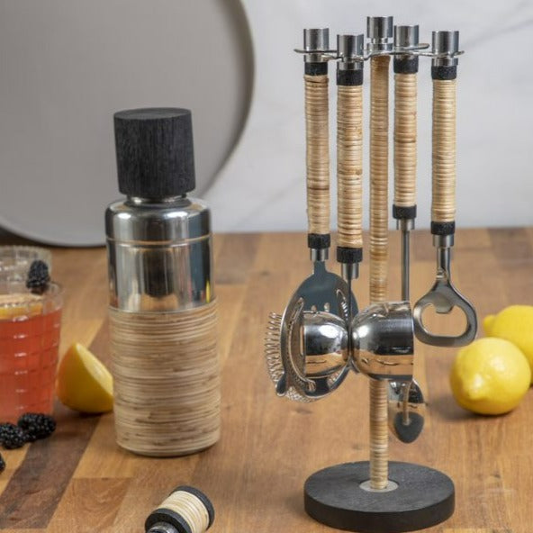 ARENDAL RATTAN COCKTAIL SHAKER | BAR TOOLS