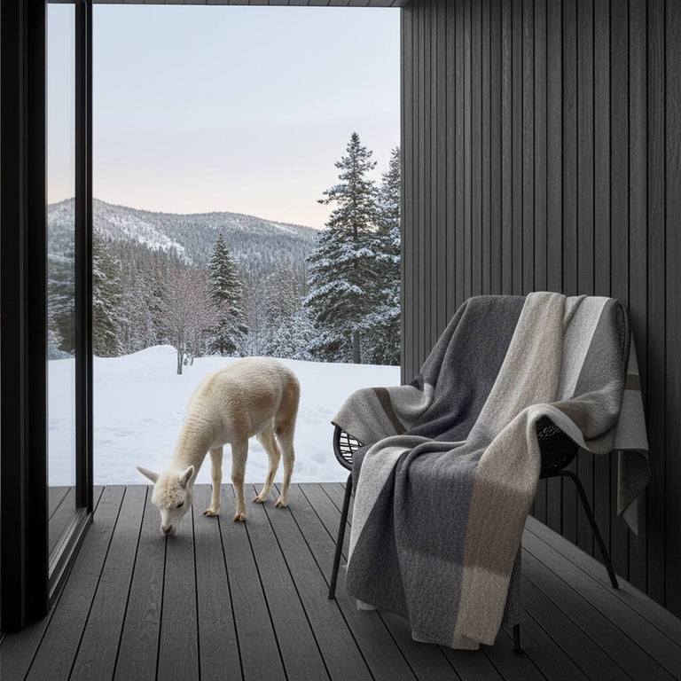ALPACA THROW BLANKET • WOODLAND | THROWS