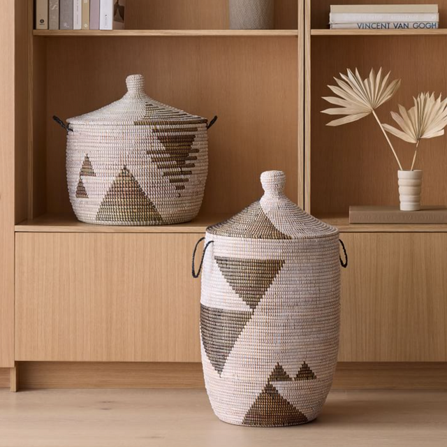 Storage Basket Graphic Print Black and White - Large | Storage Baskets