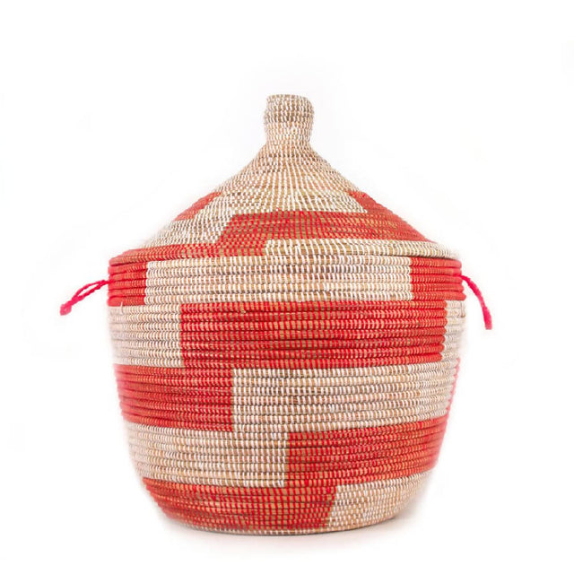 Low Storage Basket - Red Stripe | BASKETS