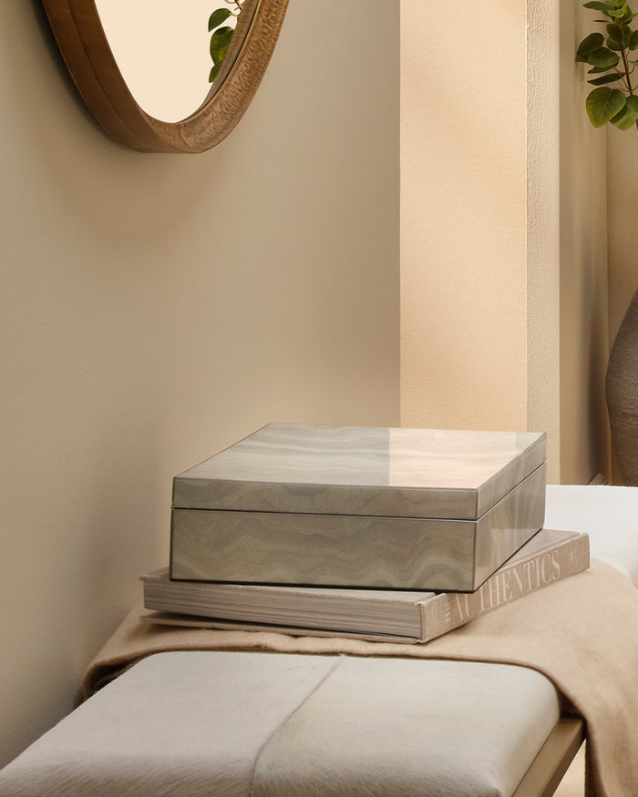 ELEVATION DECORATIVE BOX, PALE LACQUER