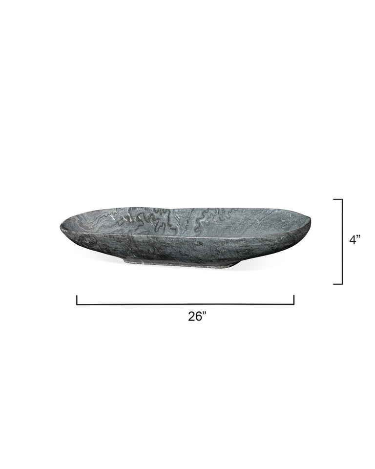 LONG OVAL MARBLE BOWL