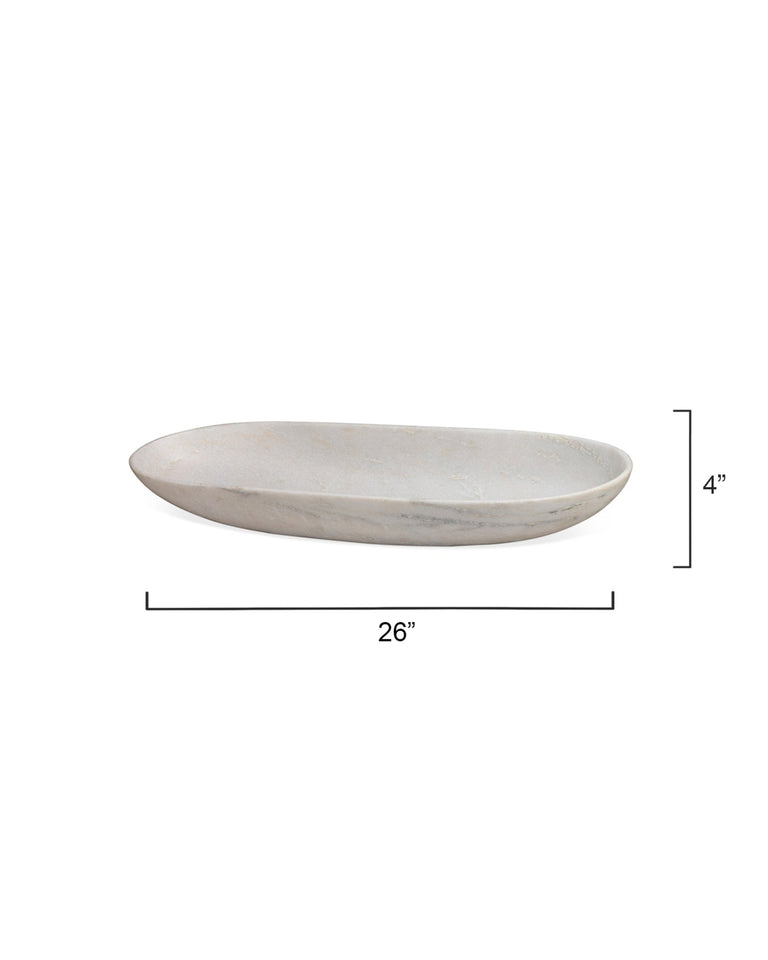 LONG OVAL MARBLE BOWL