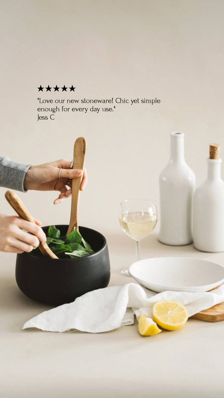 HANDMADE STONEWARE SERVING BOWL | EWA 68 OZ | KITCHEN
