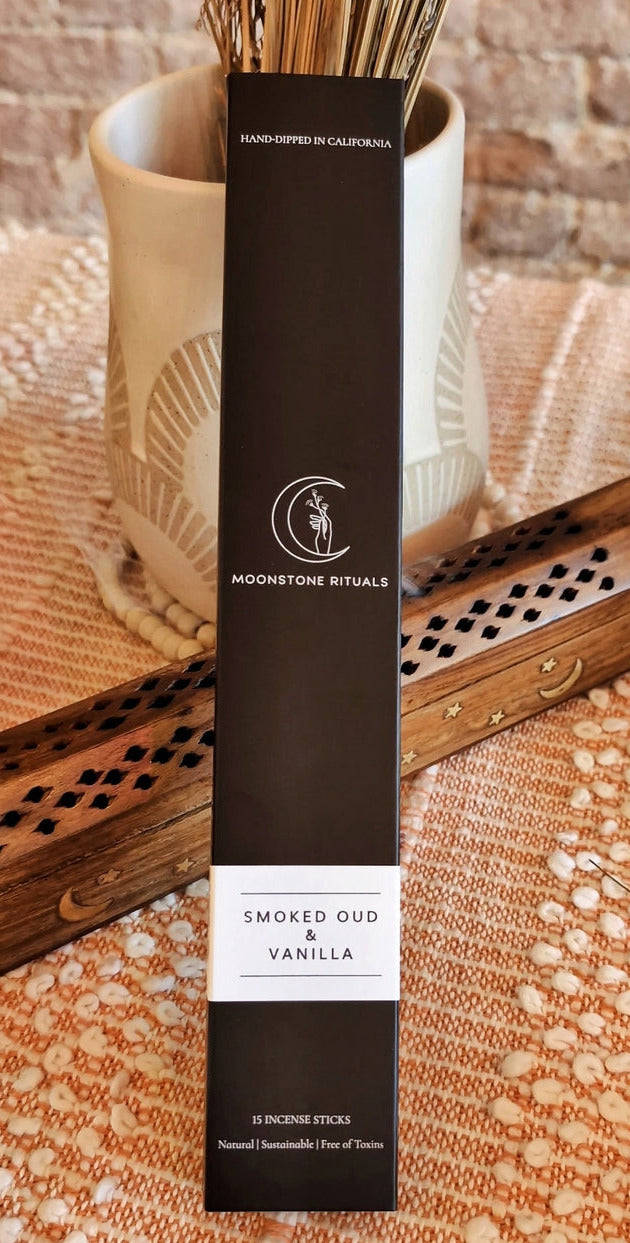 SMOKED OUD & VANILLA INCENSE STICKS | SPIRITED HOME FRAGRANCE & CANDLES