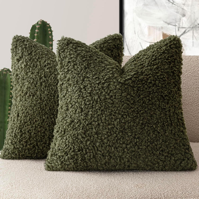 FUZZY SHERPA BOUCLE PILLOWS