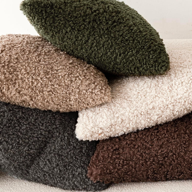 FUZZY SHERPA BOUCLE PILLOWS